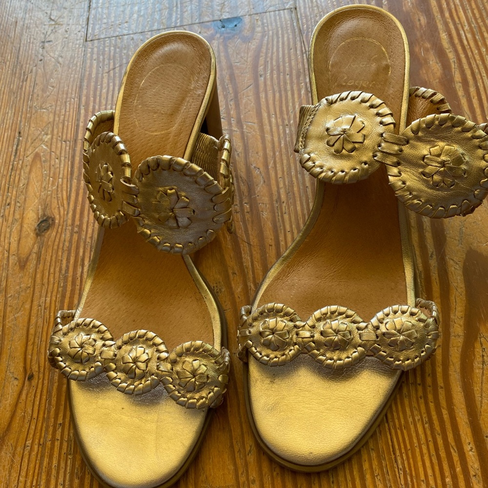 Size 10 Jack Rogers Lauren high heel, EUC.